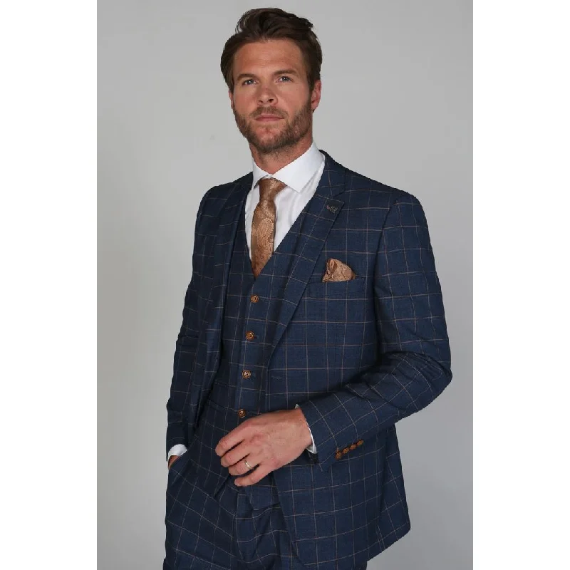 Hamleys - Men's Blue Blazer Modern Men's Geometric