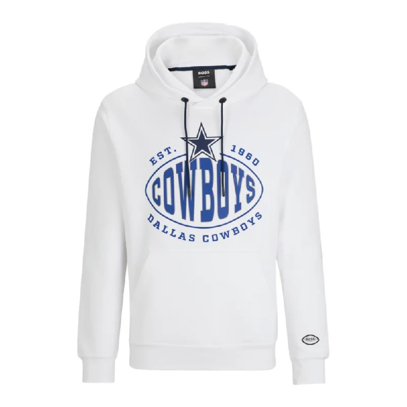 BOSS x NFL cotton-blend hoodie with collaborative branding Vacation