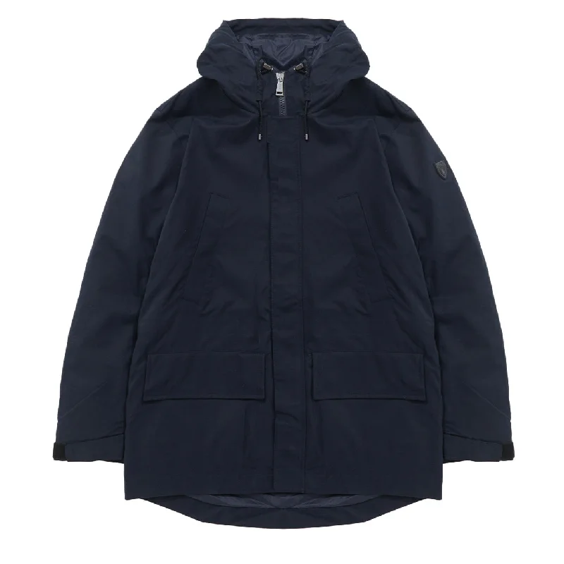 Polo Ralph Lauren Twill Hooded Coat and Quilted Liner Collection Navy Sharp Men's Italian