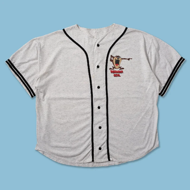 Vintage Tasmanian Devil Baseball Jersey XLarge Modern Men's Geometric