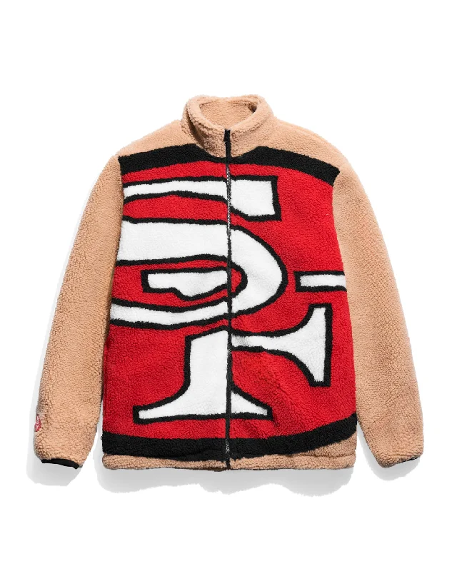 San Francisco 49ers Big Logo Sherpa Jacket Artistic Men's Hand