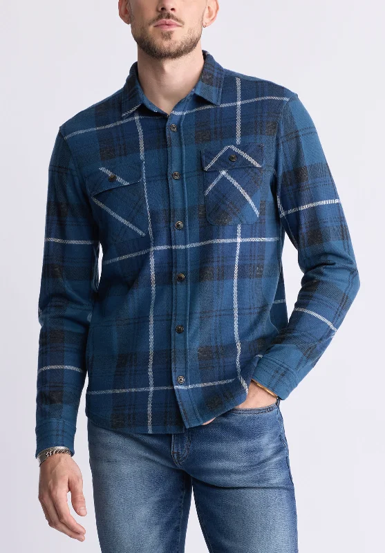 Samme Men's Plaid Blanket Shirt, Whale - BM24461 Confident Men's Power