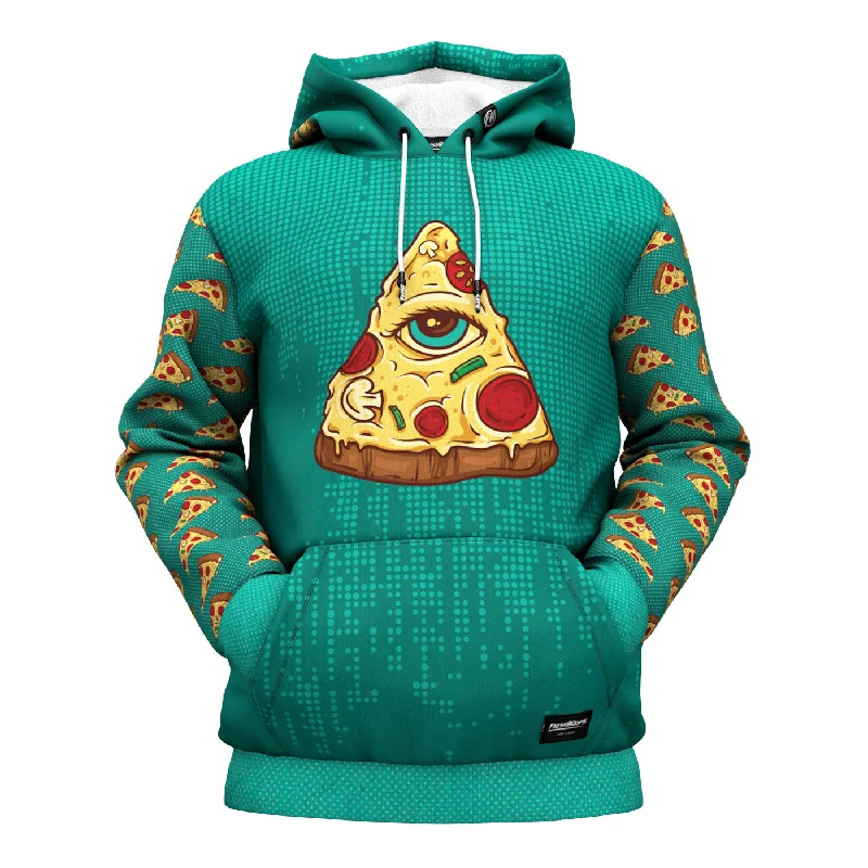 All Seeing Pizza Hoodie Sophisticated Men's French