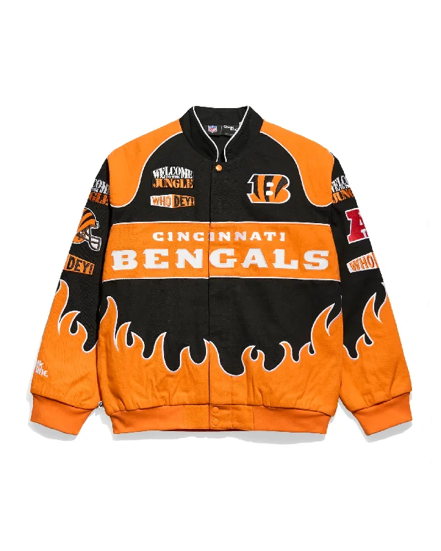 Cincinnati Bengals Premium Racing Jacket Athletic Men's Compression