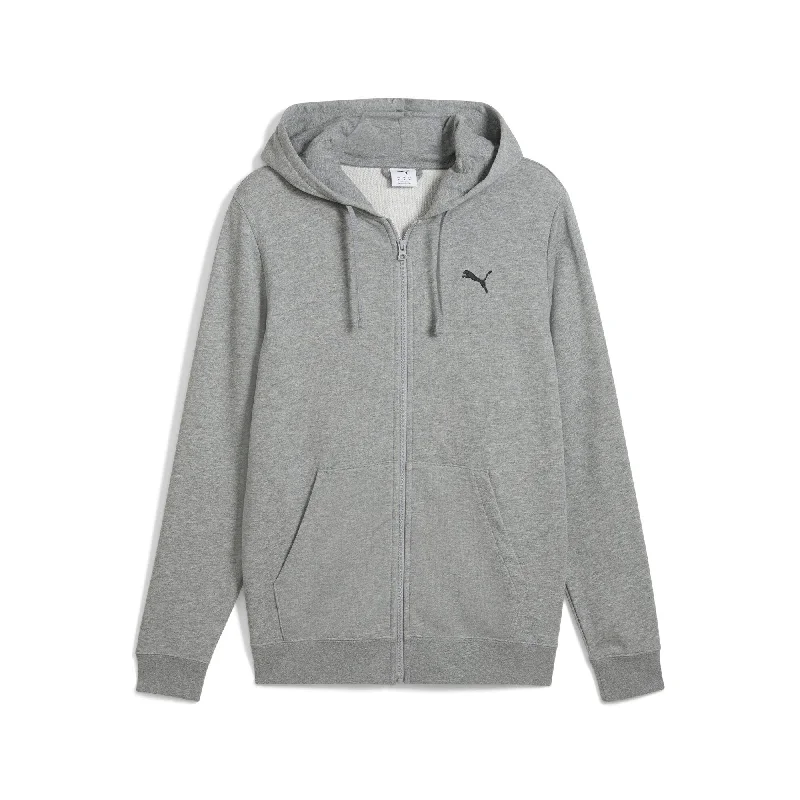 PUMA Men's Essentials French Terry Full-Zip Hoodie Youthful Men's Pop