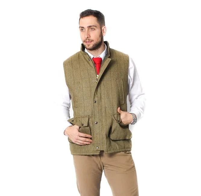 Mens Tweed Bodywarmer – Sage Street