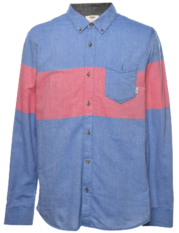 Vans Color Block Shirt - L Cclassic Men's Tweed