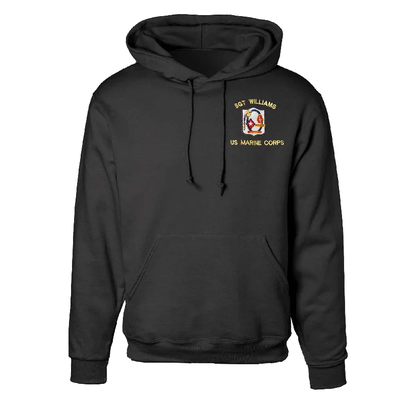 1st Battalion 6th Marines Embroidered Hoodie Hip Men's Urban