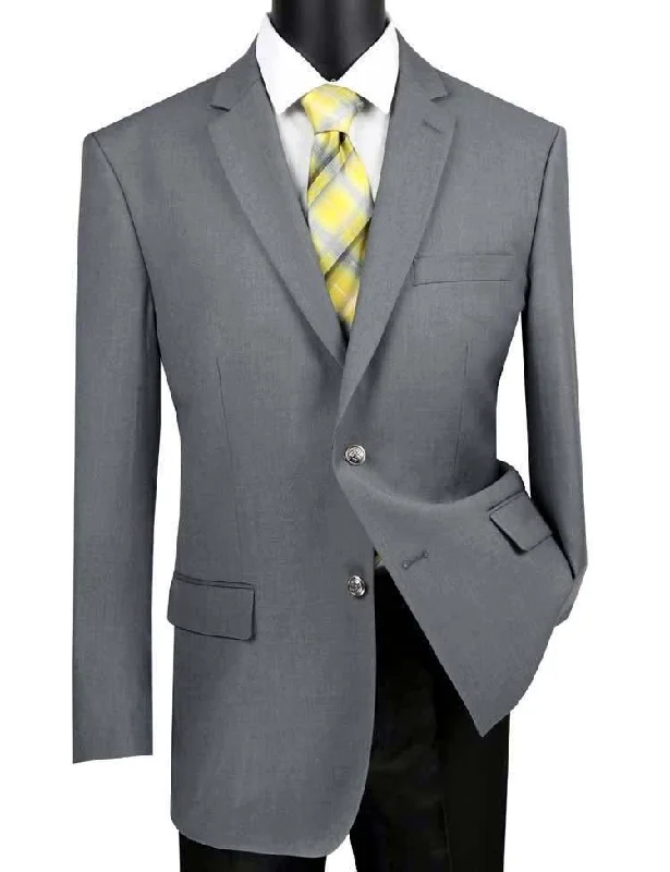 Men's Blazer Regular Fit Color Medium Gray Casual Men's Japanese 