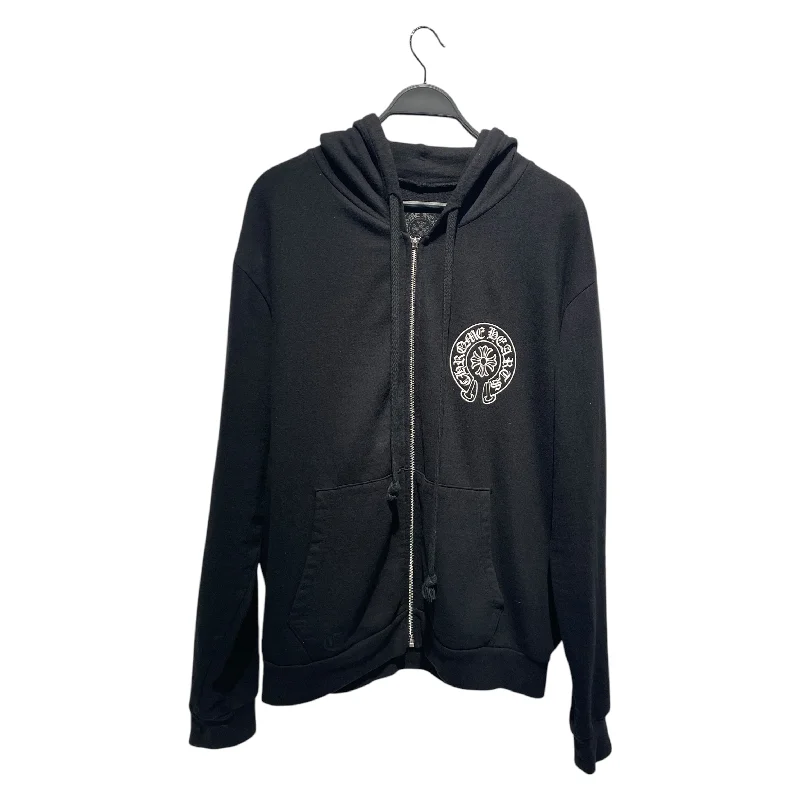 CHROME HEARTS/Zip Up Hoodie/M/Cotton/BLK/ Casual Men's Loose