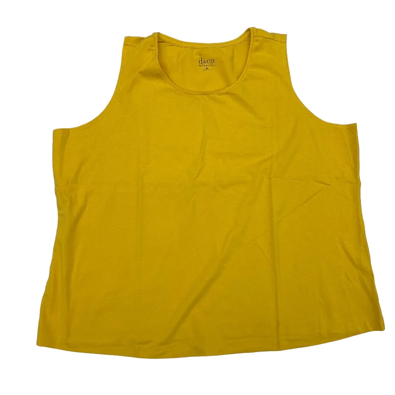 Yellow Tank Top Denim And Company, Size 2x Dapper Men's Bow