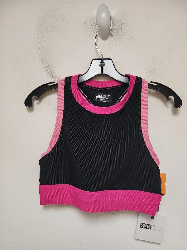 Athletic Tank Top By Beach Riot In Black & Pink, Size: M Elegant Men's Cashmere