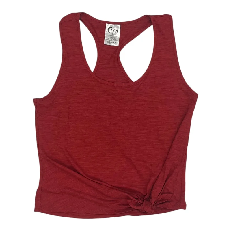 Athletic Tank Top By Zyia In Red, Size:Xl Rugged Men's Outdoor 