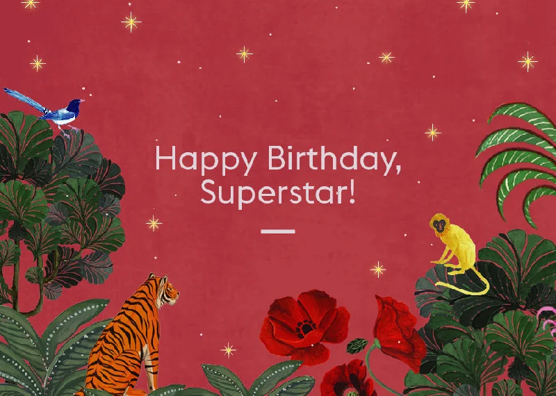 Happy Birthday Superstar Trendy Men's Scandinavian