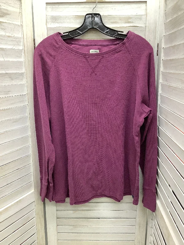 Top Long Sleeve By L.l. Bean In Purple, Size: Xl Cool Men's Distressed