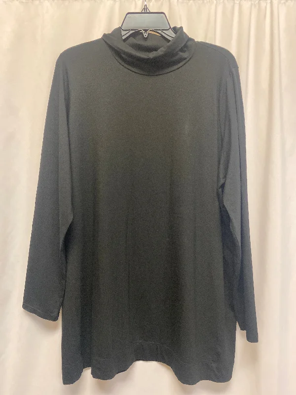 Top Long Sleeve By J. Jill In Black, Size: Xl Cclassic Men's Tweed