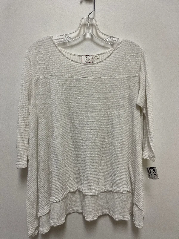 Top Long Sleeve By Postmark In White, Size: L Earthy Men's Hemp