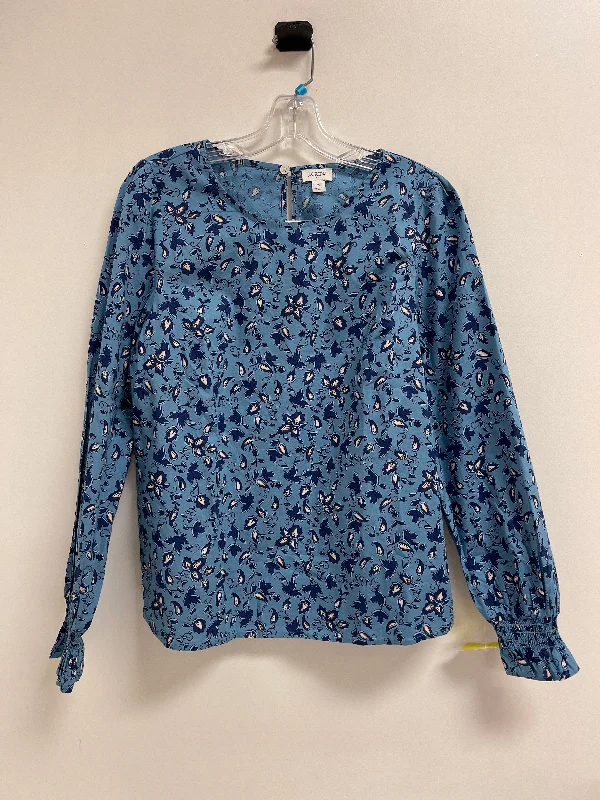 Top Long Sleeve By J. Crew In Blue, Size: S Cclassic Men's Tweed