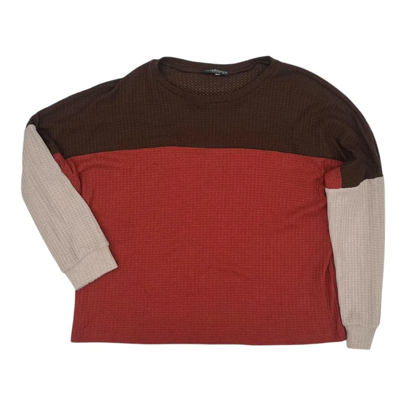 Top Ls By Clothes Mentor In Brown & Red, Size:M Masculine Men's 