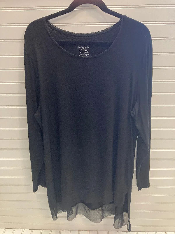 Top Long Sleeve By Chicos In Black, Size: Xl Preppy Men's College