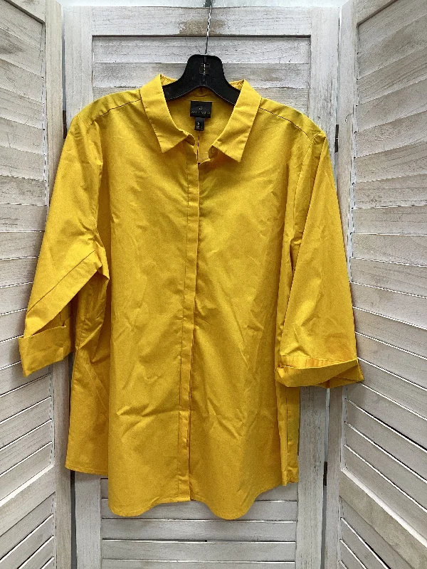 Top Long Sleeve By Worthington In Yellow, Size: Xl Refined Men's Classic 