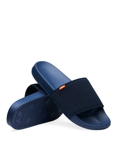 LOUNGE POOL SLIDE - NAVY Vintage Men's 1970S Disco