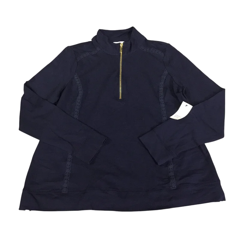 Top Long Sleeve By Crown And Ivy In Navy, Size: L Unique Men's Patch