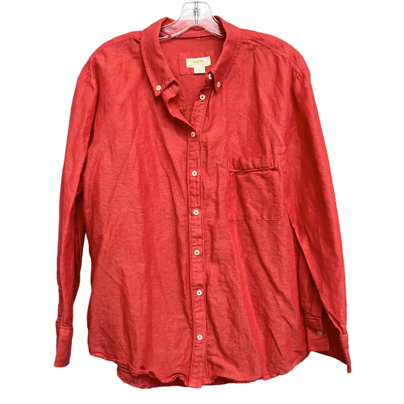 Top Ls By Maeve In Red, Size:L Refined Men's Velvet