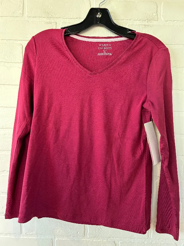 Top Long Sleeve Basic By Talbots In Pink, Size: Mp Confident Men's Power