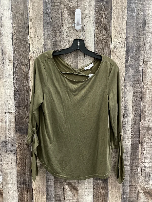 Top Long Sleeve By Cme In Green, Size: S Monochromatic All