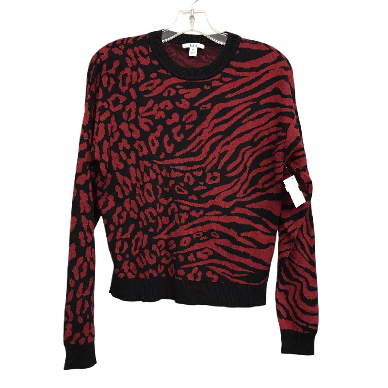 Top Long Sleeve By Bar Iii In Black & Red, Size: Xs Dynamic Men's Moto