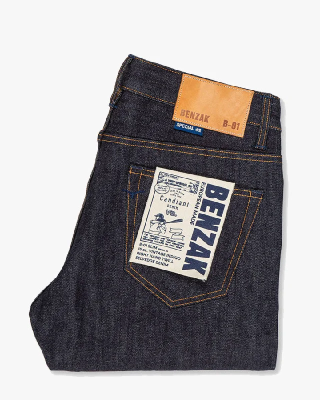 Benzak Denim Developers B-01 Slim Mens Jeans - Special #2 15oz Vintage Indigo Selvedge Youthful Men's Anime