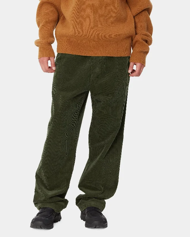 Carhartt WIP Floyde Pant Relaxed Fit Mens Cords - Office Green Rinsed Bold Men's Statement