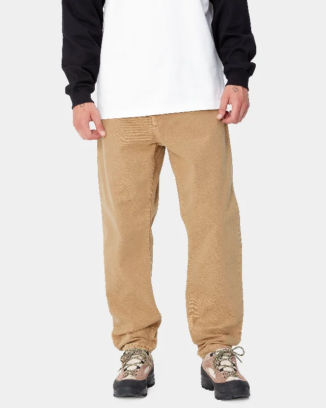 Carhartt WIP Newel Pant Relaxed Tapered Mens Jeans - Peanut Stone Dyed Monochromatic All