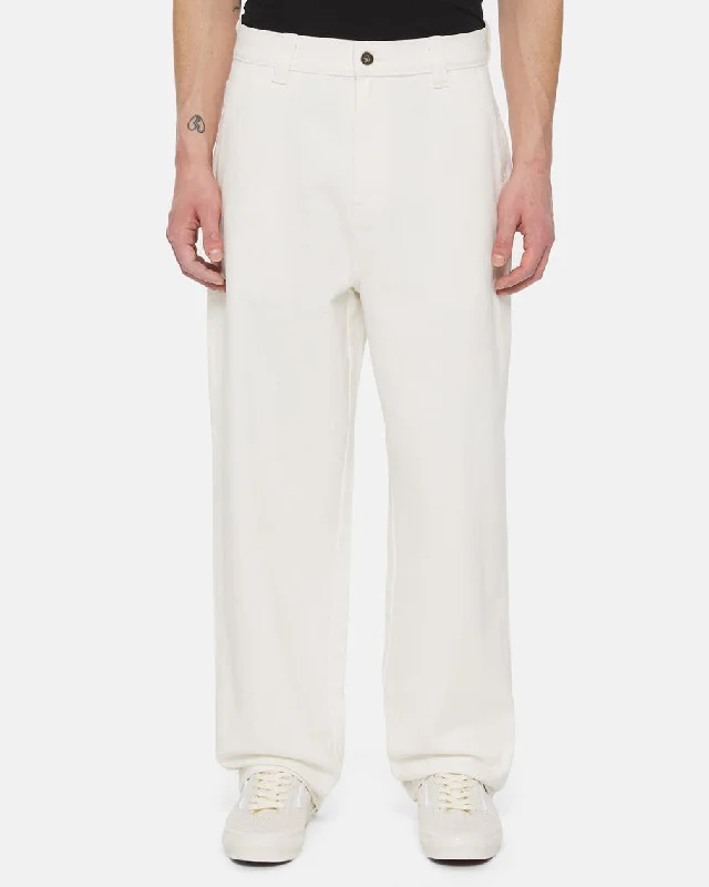 Dickies Madison Denim Trousers - White Gym