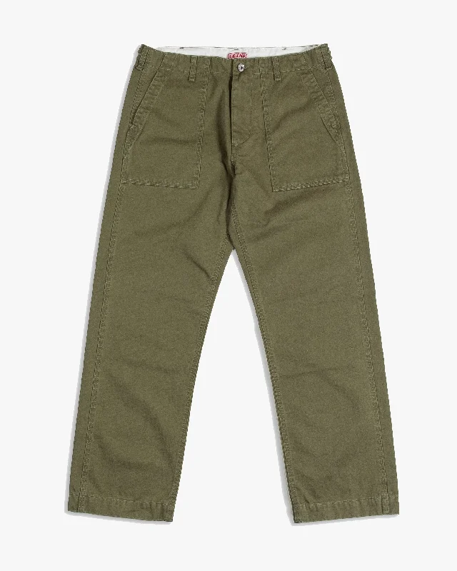 Dubbleware Sateen Fatigue Pants - Olive Earthy Men's Sustainable 