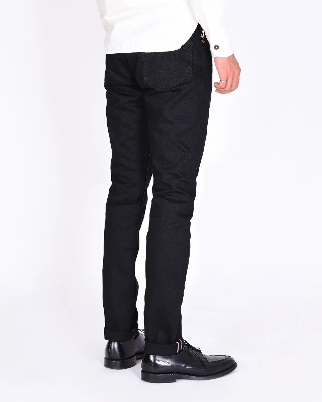 Momotaro 0605-B Natural Tapered Mens Jeans - 15.7oz Zimbabwe Cotton Black x Black Selvedge Denim Artistic Men's Hand