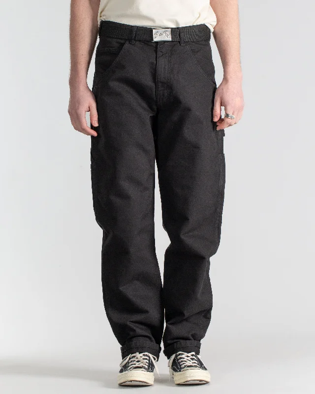 Stan Ray 80s Painter Relaxed Tapered Pants - Black Twill Tough Men's Military