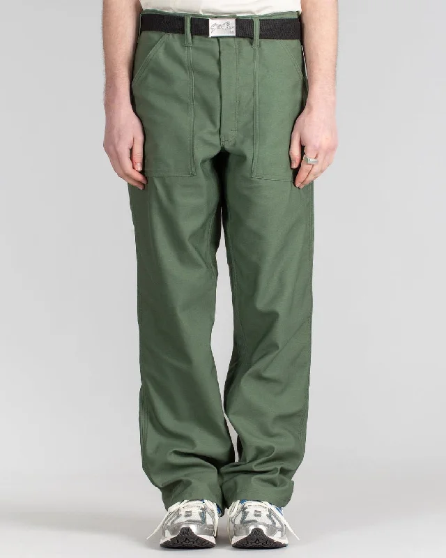 Stan Ray Made In USA OG Loose Fatigue Pants - Olive Sateen Elegant Men's Cashmere