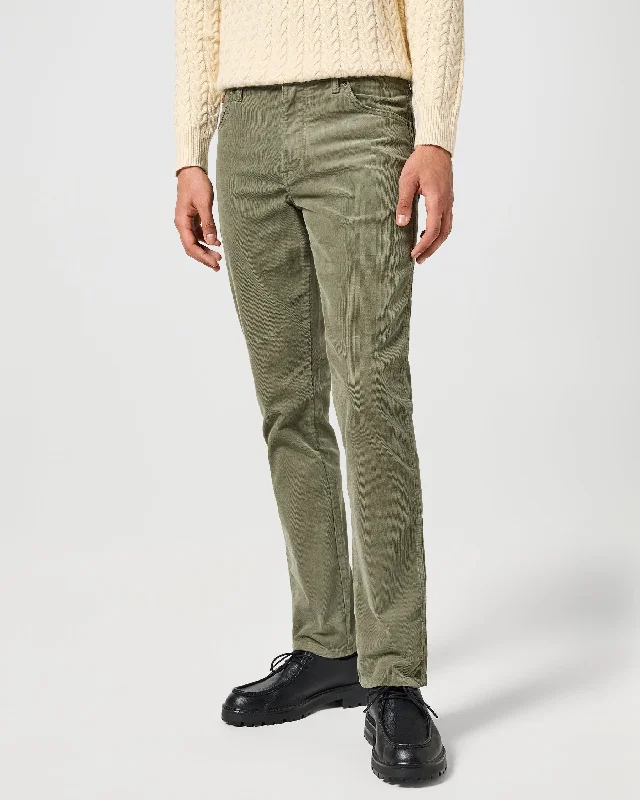 Wrangler Texas SLIM Mens Cords - Dusty Olive Relaxed Men's Australian 